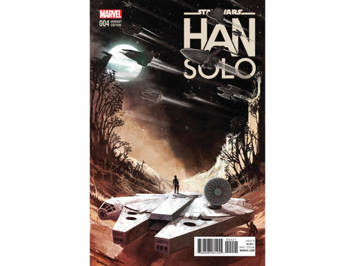 Comic Books Marvel Comics - Star Wars Han Solo 004 - Millennium Falcon Cover - 3573 - Cardboard Memories Inc.