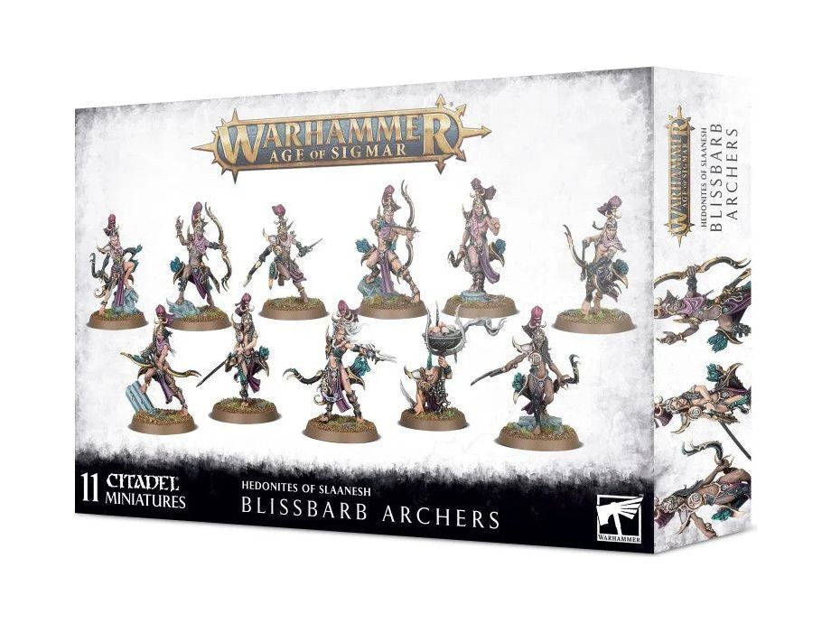 Collectible Miniature Games Games Workshop - Warhammer Age of Sigmar - Hedonites of Slaanesh - Blissbarb Archers - 83-83 - Cardboard Memories Inc.