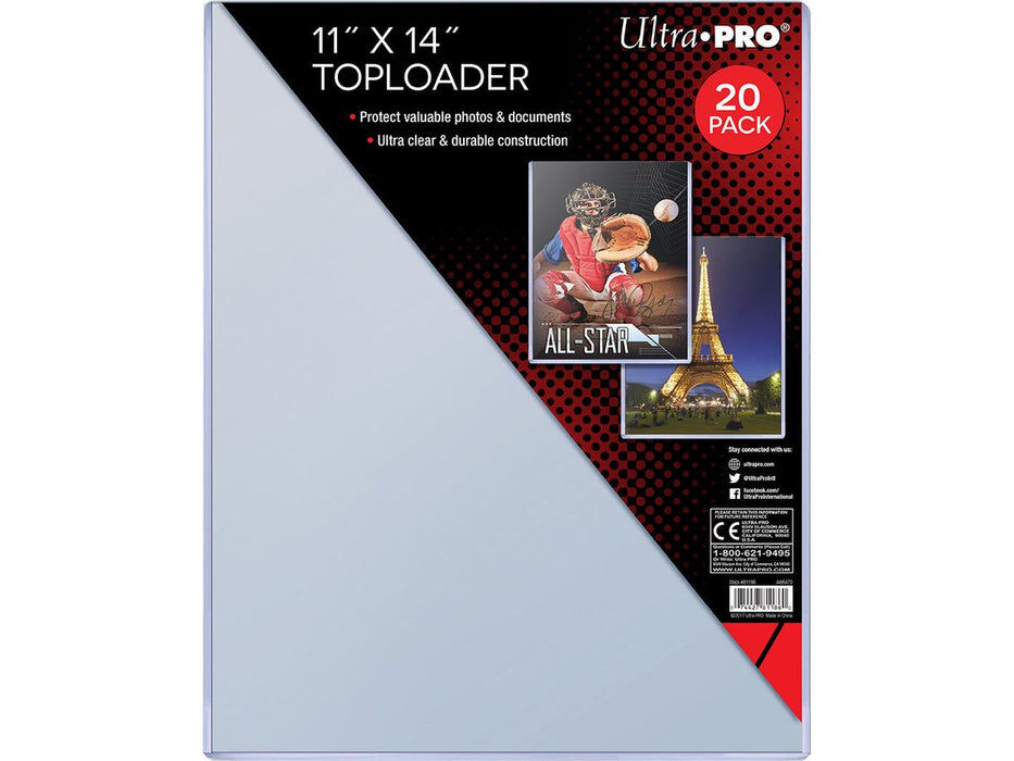 Supplies Ultra Pro - 11 x 14 Inch Top Loaders - Package of 20 - Cardboard Memories Inc.