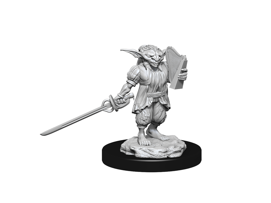 Role Playing Games Wizkids - Dungeons and Dragons - Unpainted Miniature - Nolzurs Marvellous Miniatures - Goblin Male Rogue and Female Goblin Bard - 90309 - Cardboard Memories Inc.