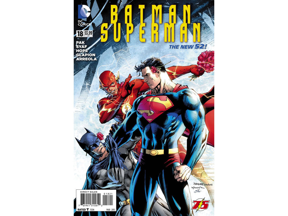 Comic Books DC Comics - Batman Superman 018 - Flash 75th Cover - 3996 - Cardboard Memories Inc.