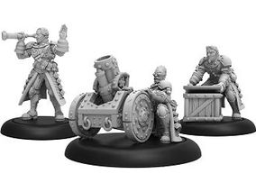 Collectible Miniature Games Privateer Press - Warmachine - Mercenaries - Steelhead Mortor Crew Unit Blister - PIP 41155 - Cardboard Memories Inc.