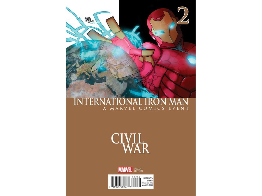 Comic Books Marvel Comics - International Iron Man 02 - Civil War Variant - 1313 - Cardboard Memories Inc.