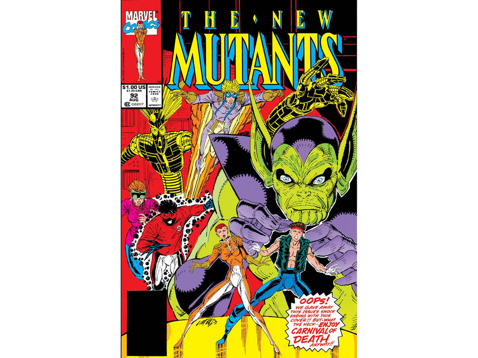 Comic Books Marvel Comics - New Mutants (1983 1st Series) 092 (Cond. FN-) - 0976 - Cardboard Memories Inc.