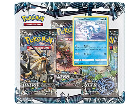 Trading Card Games Pokemon - Sun and Moon - Ultra Prism - 3-Pack Blister - Alolan Vulpix - Cardboard Memories Inc.