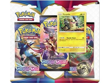 Trading Card Games Pokemon - Sword and Shield - 3-Pack Blister - Morpeko - Cardboard Memories Inc.