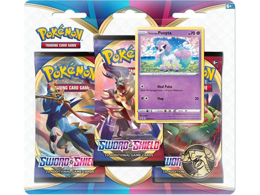 Trading Card Games Pokemon - Sword and Shield - 3-Pack Blister - Galarian Ponyta - Cardboard Memories Inc.