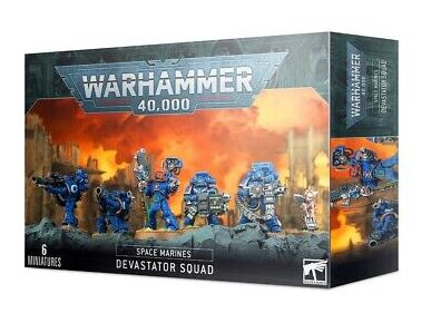 Collectible Miniature Games Games Workshop - Warhammer 40K - Space Marines - Devastator Squad - 48-15 - Cardboard Memories Inc.