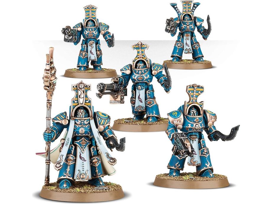 Collectible Miniature Games Games Workshop - Warhammer 40K - Thousand Sons - Scarab Occult Terminators - 43-36 - Cardboard Memories Inc.