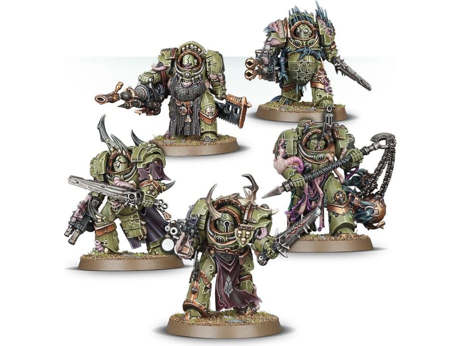 Collectible Miniature Games Games Workshop - Warhammer 40K - Death Guard - Blightlord Terminators - 43-51 - Cardboard Memories Inc.