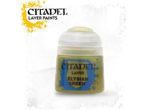 Paints and Paint Accessories Citadel Layer - Elysian Green 12ml - 22-30 (Old Barcode) - Cardboard Memories Inc.