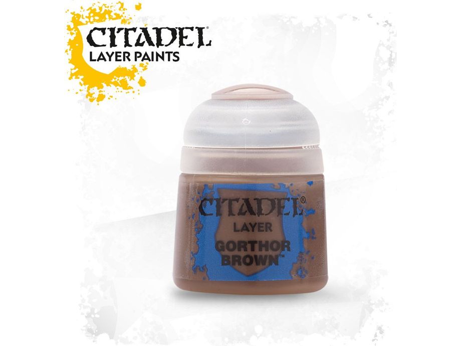 Paints and Paint Accessories Citadel Layer - Gorthor Brown 22-47 - Cardboard Memories Inc.