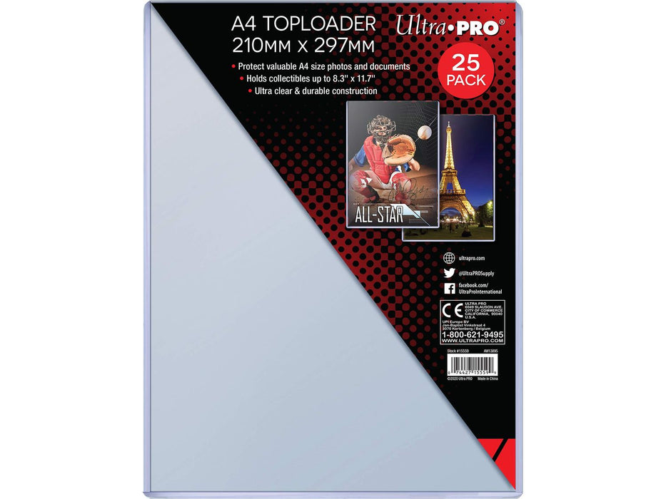 Supplies Ultra Pro - Top Loaders - A4 Toploaders -210mm x 297mm - Cardboard Memories Inc.