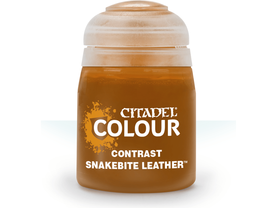 Paints and Paint Accessories Citadel Contrast Paint - Snakebite Leather  29-27 - Cardboard Memories Inc.