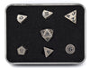 Dice Die Hard Dice - RPG Metal Ancient Silver 94070 - Set of 7 - Cardboard Memories Inc.