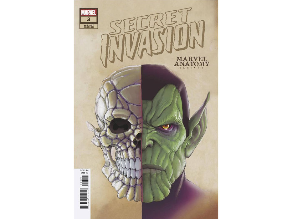 Comic Books Marvel Comics - Secret Invasion 003 (Cond. VF-) - Marvel Anatomy Lobe Variant Edition - 15976 - Cardboard Memories Inc.