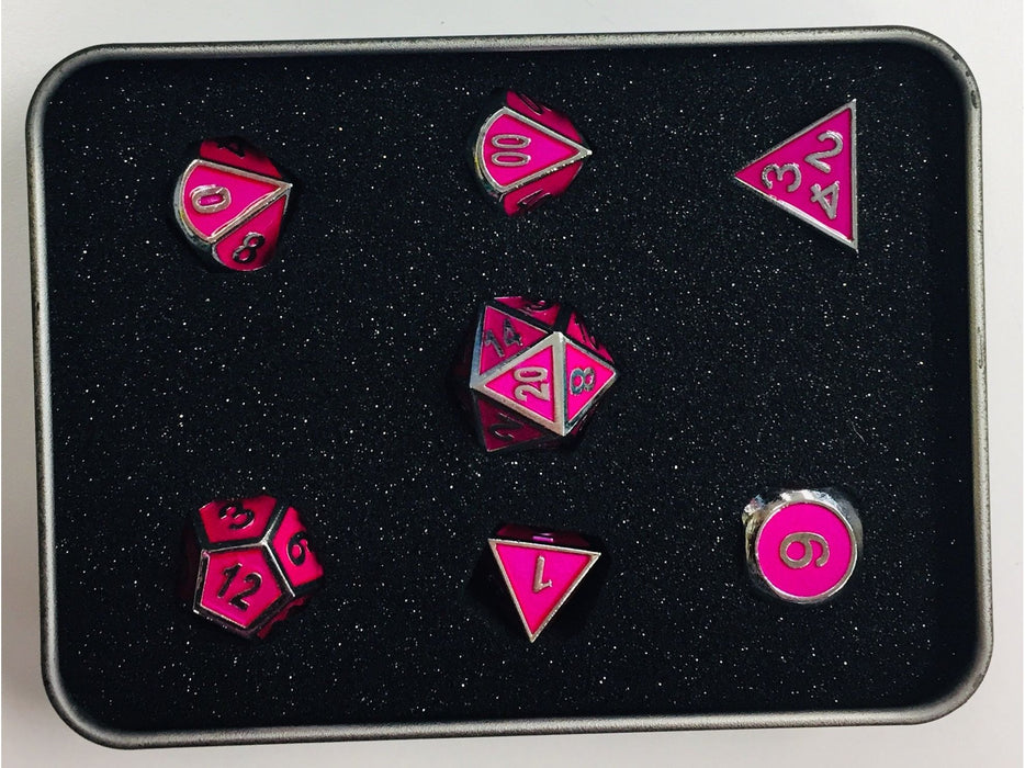 Dice Games Die Hard Metal Forge - Silver Tourmaline - Set of 7 - Cardboard Memories Inc.