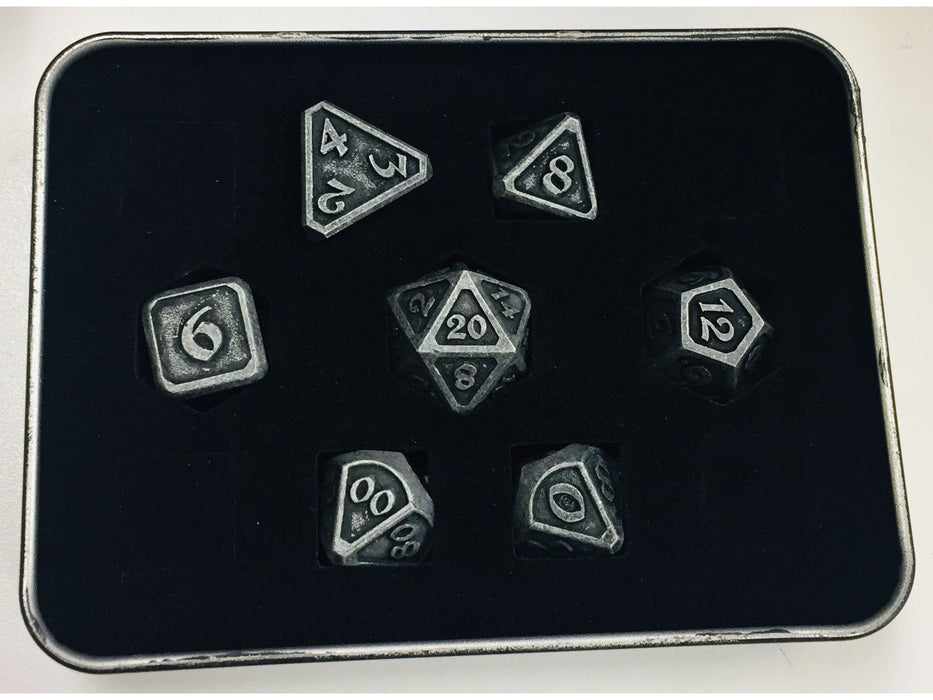 Dice Die Hard Dice - Metal Mythica Dark Iron - Set of 7 - Cardboard Memories Inc.