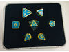 Dice Die Hard Dice - Metal Mythica Gold Aquamarine - Set of 7 - Cardboard Memories Inc.