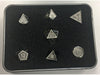 Dice Die Hard Dice - RPG Gothica Battleworn Silver - Set of 7 - Cardboard Memories Inc.