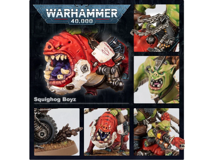 Collectible Miniature Games Games Workshop - Warhammer 40K - Orks - Squighog Boyz - 50-54 - Cardboard Memories Inc.