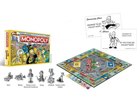 Board Games Usaopoly - Monopoly - The Simpsons - Cardboard Memories Inc.
