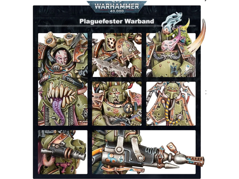 Collectible Miniature Games Games Workshop - Warhammer 40K - Death Guard - Battleforce - Plaguefester Waband - 43-71 - Cardboard Memories Inc.