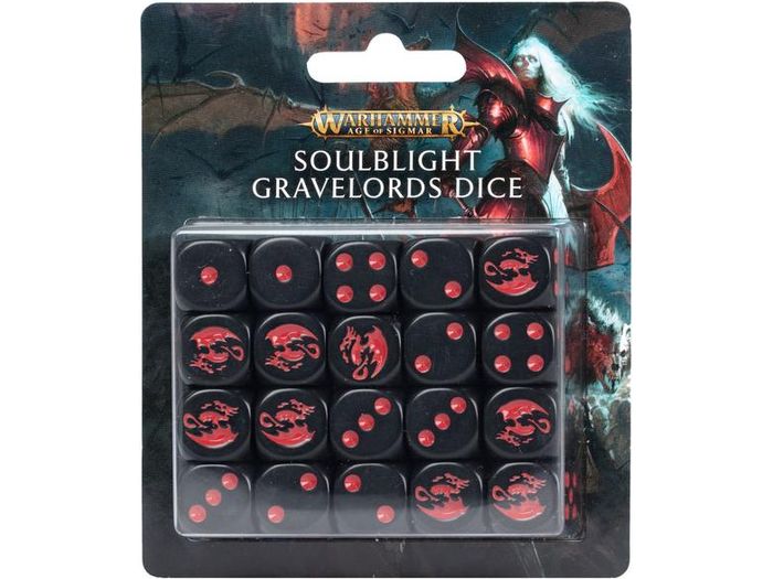 Collectible Miniature Games Games Workshop - Warhammer Age of Sigmar - Soulblight Gravelords - Dice Set - 91-99 - Cardboard Memories Inc.