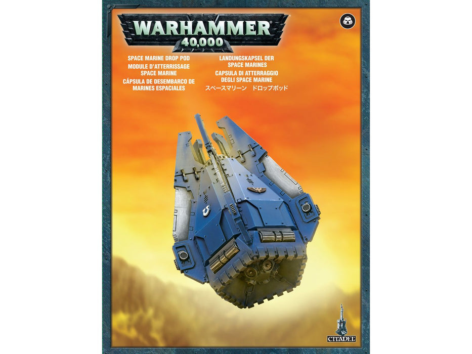 Collectible Miniature Games Games Workshop - Warhammer 40K - Space Marines - Drop Pod - 48-27 - Cardboard Memories Inc.