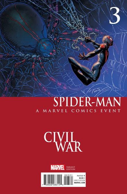 Comic Books Marvel Comics - Spider-Man (2016) 003 - Cover C Civil War Variant Edition (Cond. FN-) - 1147 - Cardboard Memories Inc.