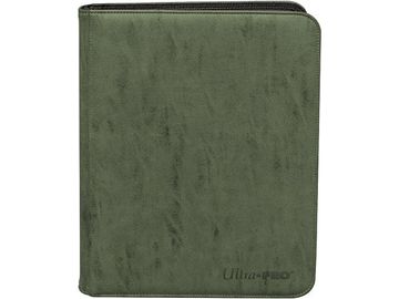 Supplies Ultra Pro - 9 Pocket Pro Premium Zipper Binder - Suede Collection - Emerald - Cardboard Memories Inc.