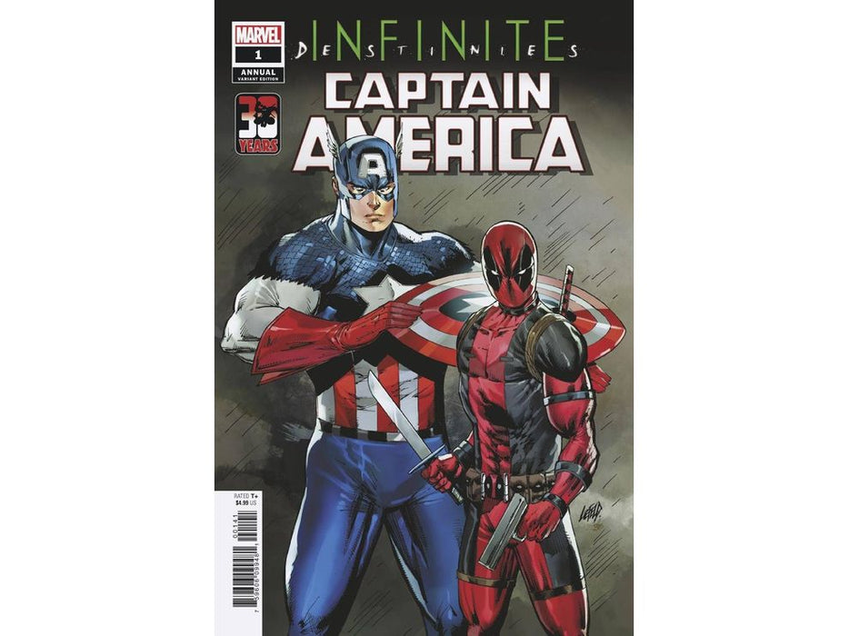 Comic Books Marvel Comics - Captain America Annual 001 - Liefeld Deadpool 30th Variant Edition - Cardboard Memories Inc.