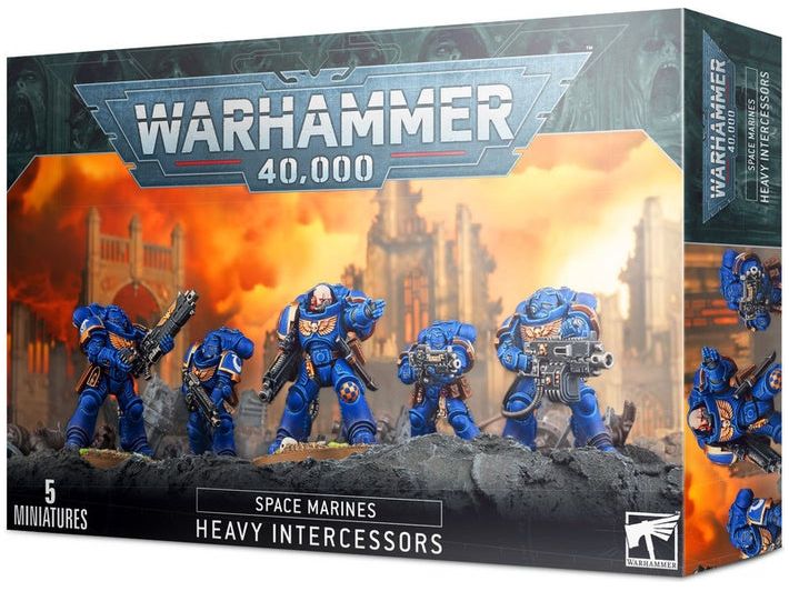 Collectible Miniature Games Games Workshop - Warhammer 40K - Space Marines - Heavy Intercessors - 48-95 - Cardboard Memories Inc.