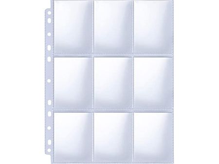 20 (Twenty) Single Ultra Pro 8-Pocket Pages - Eight Pockets Page (8 Top  Load / Horizontal Slots)