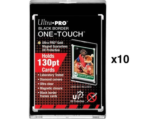 Supplies Ultra Pro - Magnetized One Touch - Black Border - 130pt - Pack of 10 - Cardboard Memories Inc.