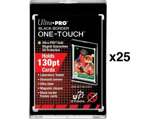 Supplies Ultra Pro - Magnetized One Touch - Black Border - 130pt - 25 Count Box - Cardboard Memories Inc.