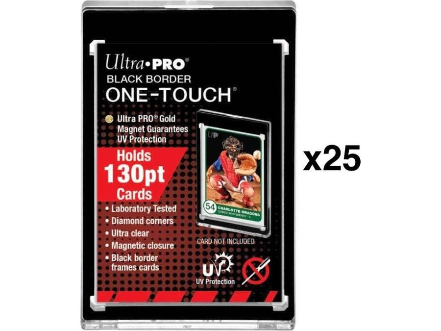 Supplies Ultra Pro - Magnetized One Touch - Black Border - 130pt - 25 Count Box - Cardboard Memories Inc.