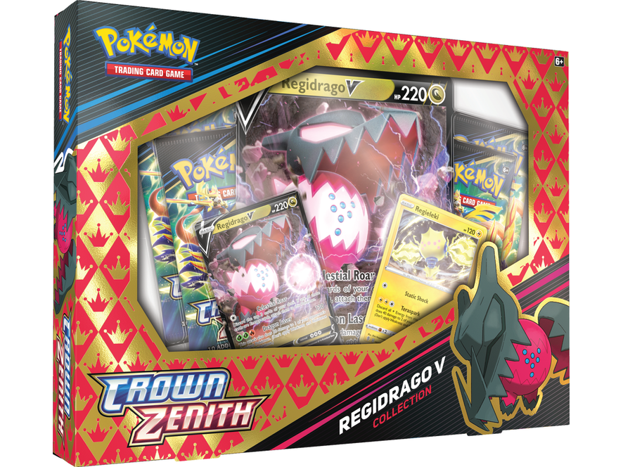 Trading Card Games Pokemon - Crown Zenith - Regidrago - Trading Card Collection Box - Cardboard Memories Inc.