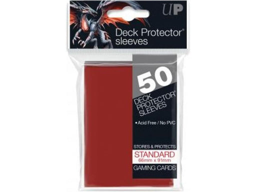 Supplies Ultra Pro - Deck Protectors - Standard Size - 50 Count Red - Cardboard Memories Inc.