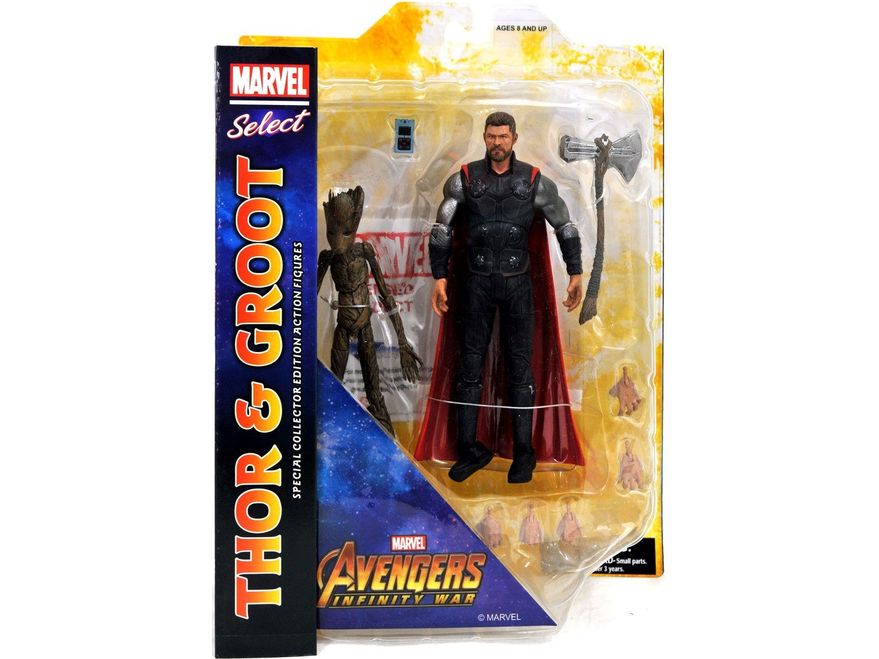 Diamond Select Marvel Action Figure Thor and Groot